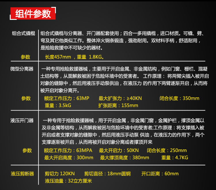 應(yīng)急救援單兵背負(fù)式電動(dòng)液壓破拆工具EHK-5A(圖4)